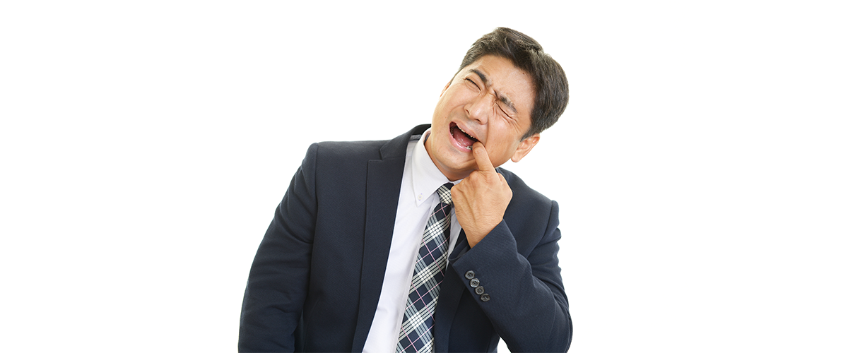 根管治療_歯が気になる男性